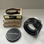 Minolta Mc Rokkor-pf 58MM F1.4 Standard Lens Japan W/ Filters Slr Camera. Fixed Price $72.66.