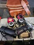 Konica Min Autoreflex Camera W/2- 50MM Lens , 85-210MM F4.5 Cases. Fixed Price $159.50.