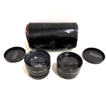 Rokina Aux Telephoto & Wide Angle Lens Set Made Japan Screw Mount Camera Case. Fixed Price $29.98.