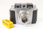 F97776 C.1953 Kodak Chevron 620 Camera & Ektar Lens Tested - Very Clean. Fixed Price $349.95.