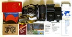 Nikon Fg 35MM Slr Camera Zykkor & Mc Auto Zoom 75-200MM Lens Vivitar 2000 Flash. Fixed Price $250.00.