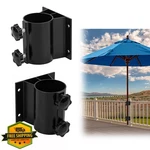 Yzzhaj 2PC Patio Umbrella Holder Deck Mount Metal Clamp Bracket. Fixed Price $56.99.