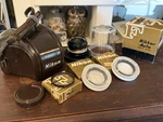 Vintage Nikon Nikkor-n Auto 24MM F/2.8 Wide-angle Lens With Attachments And Case. Fixed Price $450.00.