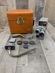 Vintage Dejur Electra 8MM Movie Camera Three Lens With Accessories &!bag Works. Fixed Price $48.95.