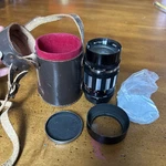 Vintage Spiratone Camera Lens F=105MM 1:2.5 Japan No. 170270E Rare Plus Case. Fixed Price $43.50.