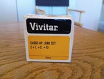Vivitar 55MM Close-up Lens Set +1 +2 +3 With Case, Original Box New. Fixed Price $39.00.
