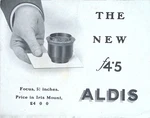 Antique Aldis F45 Anastigmat Camera Lens Advertising Brochure Leaflet. Fixed Price $40.00.