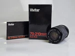 Vivitar 70-210MM F4.5 F5.6 Macro 1:4X Focusing Zoom 52 Lens. Fixed Price $24.95.