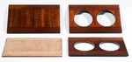 Lens Board 7-7/16" X 4-13/16" For Whole Plate Scovill Waterbury Stereo-camera. Fixed Price $128.00.