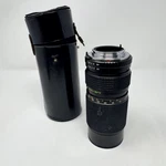 Quantaray Auto Zoom 80-205MM 1:4.5 Multi-coated Lens With Case 52MM. Fixed Price $17.99.