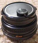 Vintage Minolta Md Rokkor X 45MM F2 Pancake Lens W/caps Working. Fixed Price $49.99.