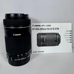 Canon Ef-s 55-250MM F/4-5.6 Is Stm Lens With Caps Tested W/ Manual, Excellent!!!. Fixed Price $150.00.