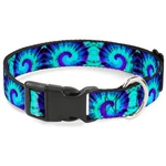 Plastic Clip Collar Tie Dye Swirl Purples/blues Medium 11-16.5". Fixed Price $24.36.