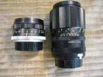 Vintage Minolta Prime Lenses: Mc Rokkor Pf 55MM F/1.7 *and* Soligor 135MM F/3.5. Fixed Price $49.00.