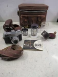 Kodak Retina Reflex With 3 Schneider Kreuznach Compur Lenses And Leather Case. Fixed Price $299.95.
