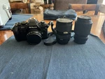 Nikon N2000 Camera Black With 28-70MM Lens And 70-120MM Lems. Fixed Price $42.00.