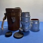 Steinheil Nchen Auto-quinar 135MM F/2.8 Lens + Hood Case Caps. Fixed Price $199.00.