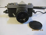 Konica Autoreflex Slr Film Camera W/ Vivitar Wide-angle 1:3.5 Lens Untested. Fixed Price $10.49.