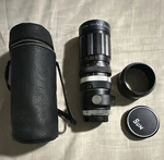 Sun Hi-tele Zoom 85-210MM F/4.8 M42 Manual Focus Lens W/ Case Hood Caps. Fixed Price $18.00.