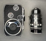 Som Berthiot Pan-cinor F/2.8 36MM (lens) + Paillard Bolex C-8 (camera) 1955. Fixed Price $140.00.