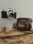 Vtg Voigtlander Bessamatic 35MM Synchro Compur Color-skopar X 1:2.8/50 Lens/case. Fixed Price $125.00.