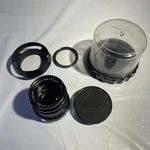 Rare!! Near Mint Leica Summicron 50MM F/2 Leitz Wetzlar Type 1 Lens + Hood. Fixed Price $1250.00.