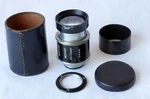 Plaubel Anastigmat Peconar Telephoto Primitive Zoom Lens W/ Hood, Cap, Case. Fixed Price $95.00.