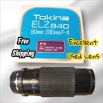 Tokina Ezl 840 80-200MM F-4 Telephoto Zoom Lens For Pentex Japan, Cond #len. Fixed Price $35.00.