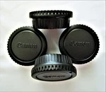 3 New Canon Style-replacement Body/rear Lens Cap Sets-to Fit Eos Camera's. Fixed Price $12.98.