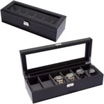Timetrace Leather Box Display Case Jewelry For Mens Watches - 6 Slot. Fixed Price $31.99.