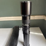 Quantaray Japan 500MM F/8.0 Telephoto Lens With Screw Mount Bracket. Fixed Price $55.00.