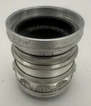 Carl Zeiss Jena Tessar 50MM F/3.5 Aluminum Standard Lens NR.3516007 Red. Fixed Price $53.00.