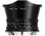 Ttartisan Aps-c 7.5MM F2 Fisheye Lens With Canon Black. Fixed Price $113.05.