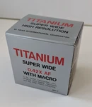 Vintage Titanium 0.42XAF Super Wide Macro Lens Made Japan 1601. Fixed Price $12.00.