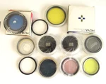 Lot Of (12) Camera Filters - Mostly 52MM Color, Neutral, Hoya, Etc. (see List). Fixed Price $29.99.