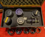 Lomo Cine Lens Primes 28 35 75 150 OCT-19 + Zeiss 120 Adapters Case. Fixed Price $4200.00.