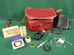 Camera Case+accessory Lot Soligor F/4.5 135MM Lens,adapters,accura Groundglass+. Fixed Price $149.00.