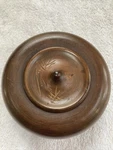 Vintage Turned Wood Trinket Box W/lid Made Japan/nippon Bamboo Etching. Fixed Price $16.00.