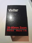 Vivitar Fd Mount Macro 1.4X Lens 28-80MM/F3.5-5.6 New In Box. Fixed Price $39.99.