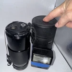 Canon Ef 70-210MM F/4 Telephoto Zoom Lens With Cannon 58MM Sky 1-A/F/ Flash. Fixed Price $98.00.