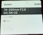 Sigma 70-200MM F2.8 Dg Dn Os Sports Lens Telephoto Zoom For Sony E-mount. Fixed Price $1350.00.