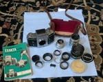 Exakta Vx Ihagee Dresden 35MM Camera W/multiple Lenses Untested. Fixed Price $175.00.