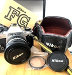 Nikon Jpn Fg Vintage Film Camera With Lenses And Manual-untested-plz Look Below!. Fixed Price $50.00.