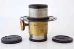 Bausch & Lomb Antique Silent Film Cinematography 6" Projector Lens W/ Mount Ring. Fixed Price $270.00.