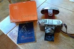 Vintage Zeiss Ikon Contessa Rangefinder 35MM Film Camera, Orig Box, Manual, Case. Fixed Price $149.00.