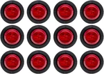 12 Pcs 1-1/4 Inch Mount Red Lens & Led Clearance Markers, Side Light. Fixed Price $29.30.