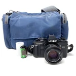 Minolta X-700 Mps Black Slr Film Camera With Lens, Bag, And Included. Fixed Price $65.00.