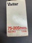 Vivitar 75-205MM F3.5-4.5 Mc Manual Focus Lens For Minolta Mount Nos Nib Japan. Fixed Price $17.50.