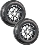 2-PACK Radial Trailer Tire Rim ST205/75R15 Lrc Lug Aluminum T07 Black Wheel. Fixed Price $338.19.