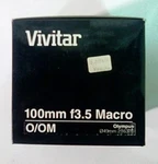 Vivitar 100MM/F3.5 Macro Lens For Olympus (brand New!). Fixed Price $272.54.